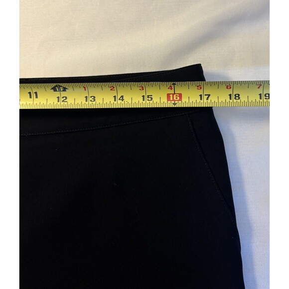 ST JOHN Caviar Diana Pants Black Crepe Marocain 10 Straight Leg Minimalist Work - Picture 11 of 11